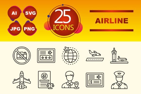 Airline Graphics and Icons for Branding