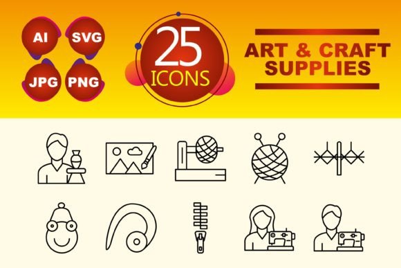 Art and Craft Supplies Graphics and Icons