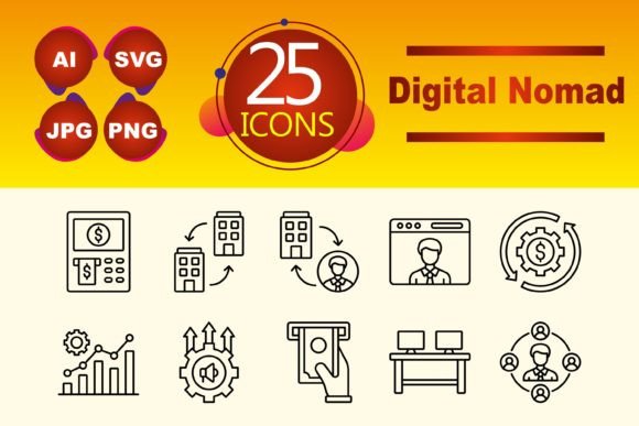 Digital Nomad Graphics and Icons