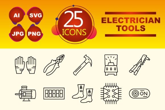 Electrician Tools Graphics & Icons