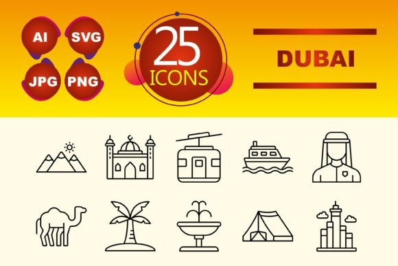 Explore Dubai Graphics and Icons