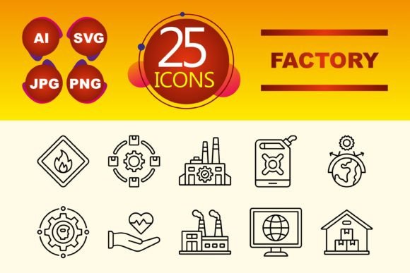 Factory: Modern Graphics and Icons for Digital Publishing