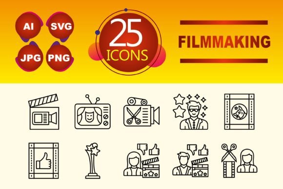 Filmmaking Embroidery Design