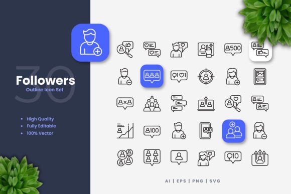 Followers Icons: Graphics and Icons for Digital Sellers