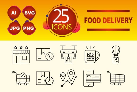 Food Delivery Graphics and Icons