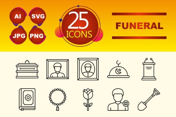 Funeral Graphics and Icons for Branding