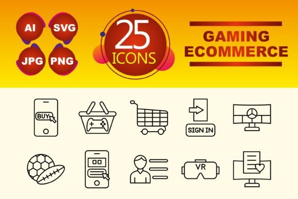 Gaming Ecommerce Graphics and Icons
