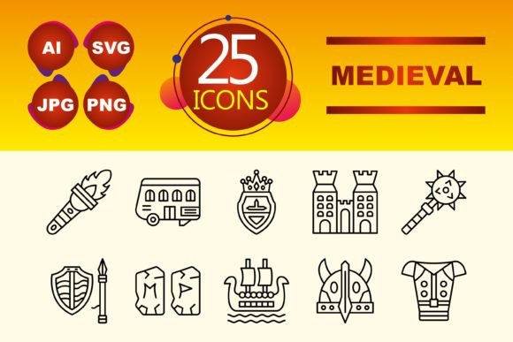 Medieval Graphics and Icons for Digital Sellers