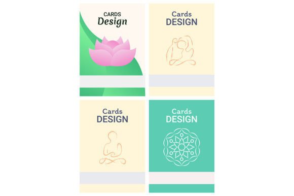 Meditation Vector Card Design Templates: Graphics for Real Business Use