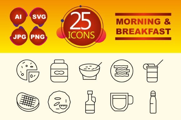 Morning and Breakfast Graphics and Icons