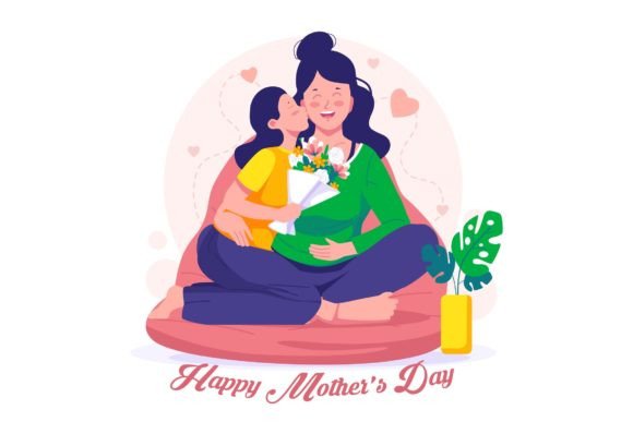 Mother’s Day Illustration - AI EPS SVG