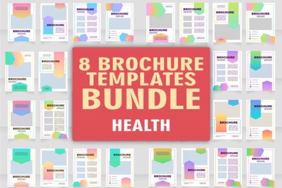 Pharmacy Brochure Template Bundle: Graphic Templates for Handmade Business