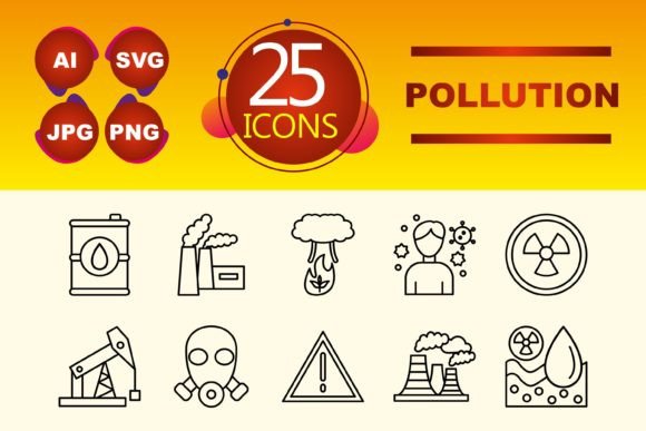 Pollution Graphics and Icons for Real Projects