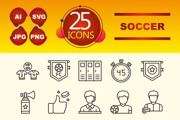 Soccer Graphics and Icons for Creative Publishing