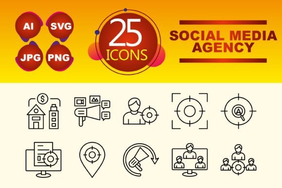 Social Media Agency Graphics and Icons
