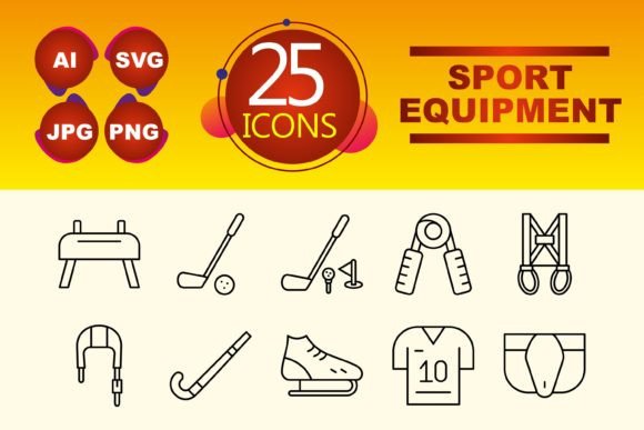 Sport Equipment Graphics and Icons