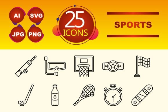 Sports Graphics and Icons for Design Projects