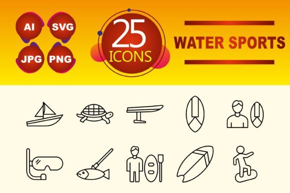 Water Sports Graphics and Icons